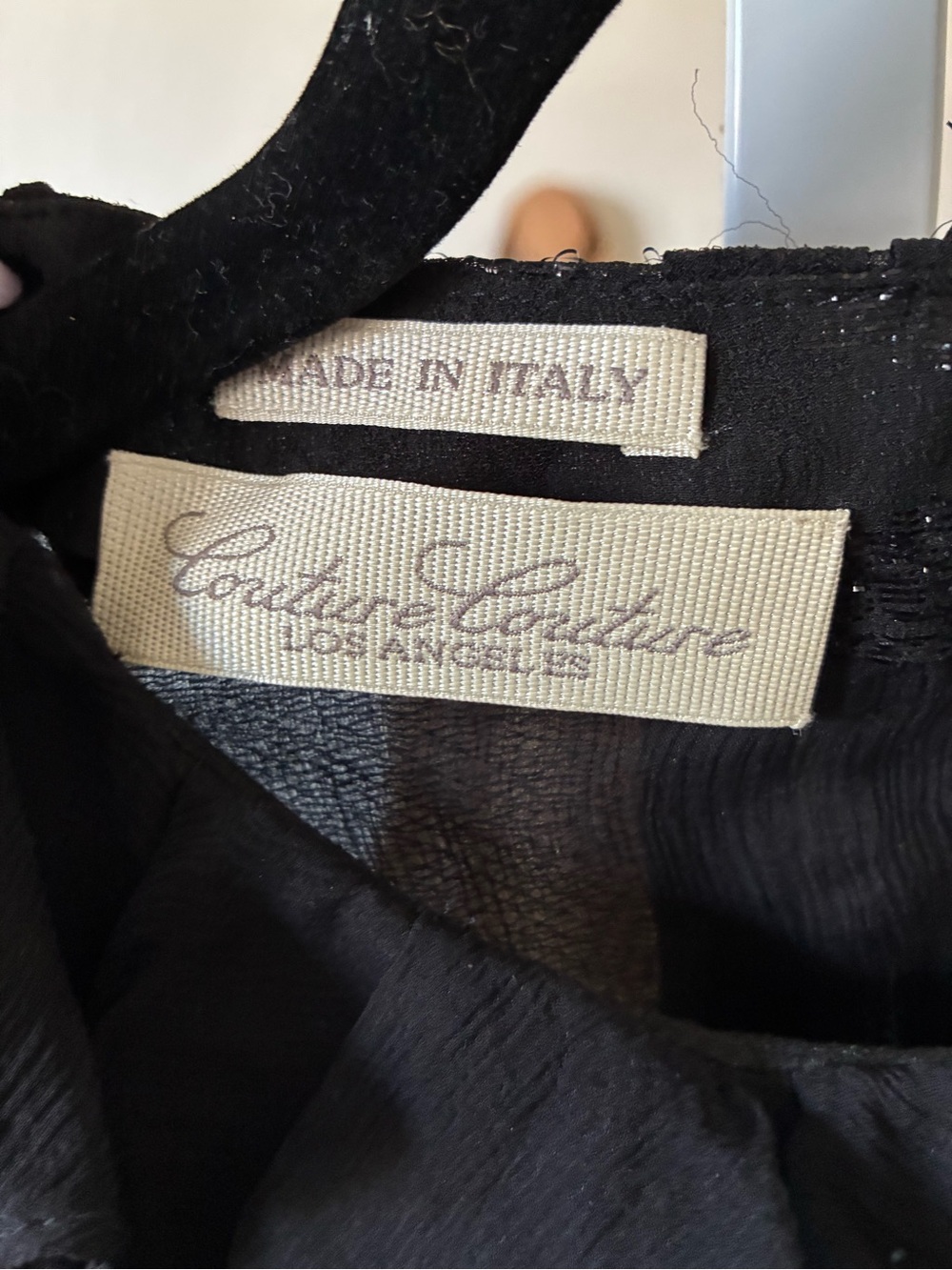 RARE Vintage Couture Couture Los Angeles Silk Ruffle Tweed Dress luxury chiffon - Picture 2 of 7